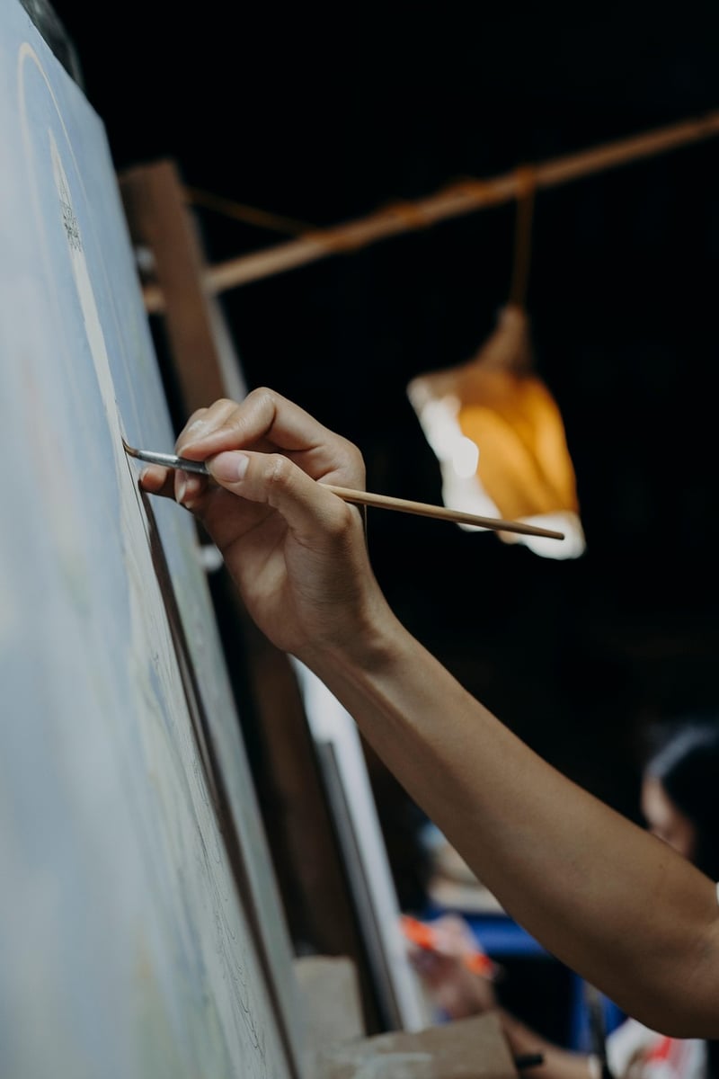Artist creating handcrafted goods